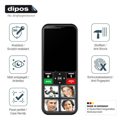 2x Screen Protector for Geemarc CL8000 matte Flexible Glass 9H dipos
