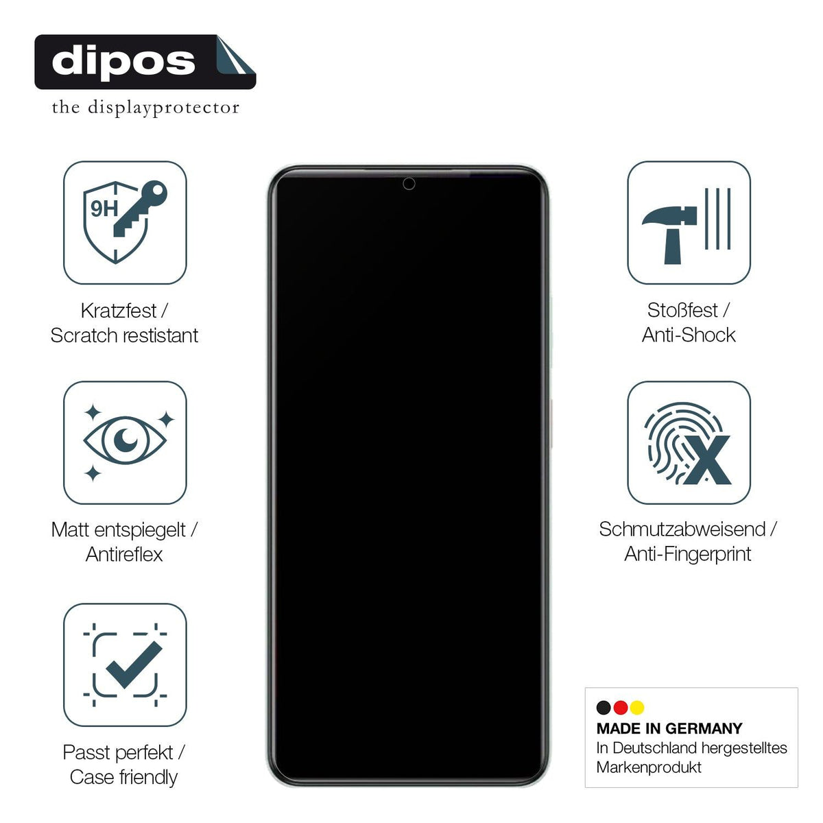 2x Screen Protector for ZTE Nubia V60 Design matte Flexible Glass 9H dipos