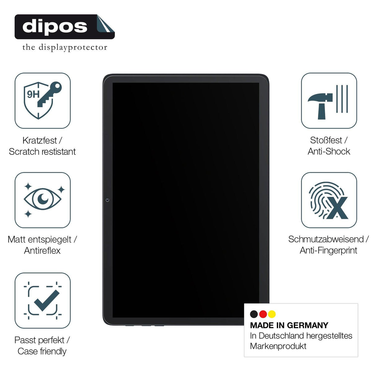 2x Screen Protector for Cubot Tab 60 matte Flexible Glass 9H dipos