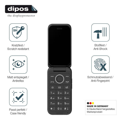 2x Screen Protector for SPC Stella 2 matte Flexible Glass 9H dipos