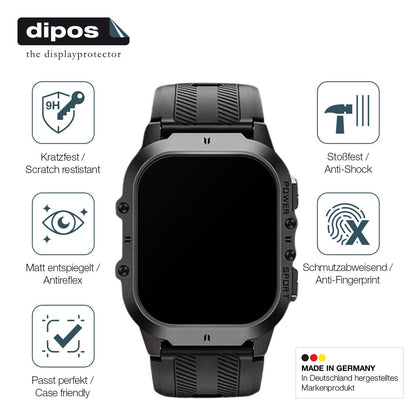 2x Screen Protector for HIRREO FV14 matte Flexible Glass 9H dipos