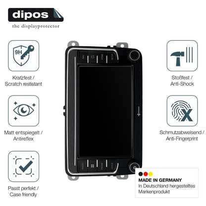 2x Screen Protector for Dynavin MMI-7587A v7 matte Flexible Glass 9H dipos