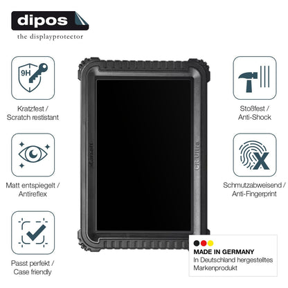 2x Screen Protector for iCarSoft CR Ultra matte Flexible Glass 9H dipos