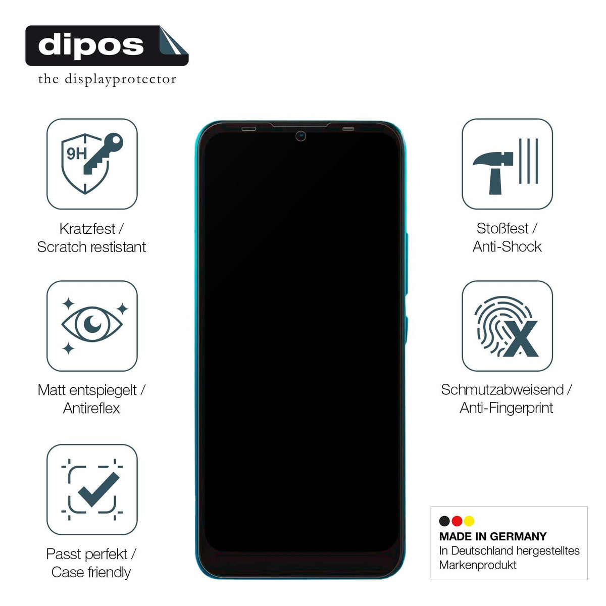 2x Screen Protector for Mobicel Epic matte Flexible Glass 9H dipos