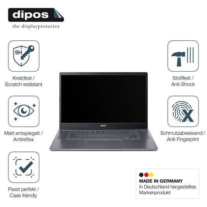 2x Screen Protector for Acer Chromebook Plus 515 matte Flexible Glass 9H dipos