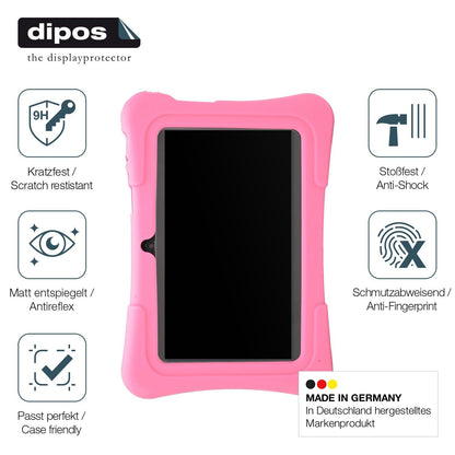 2x Screen Protector for Plyisty Kids Tablet 7 Zoll matte Flexible Glass 9H dipos