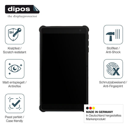 2x Screen Protector for Pritom 7 Zoll Tablet matte Flexible Glass 9H dipos