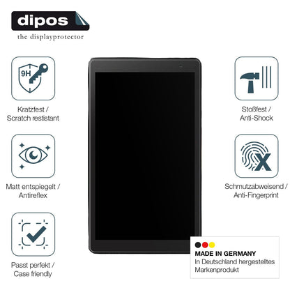 2x Screen Protector for Pritom P7 7 Zoll matte Flexible Glass 9H dipos