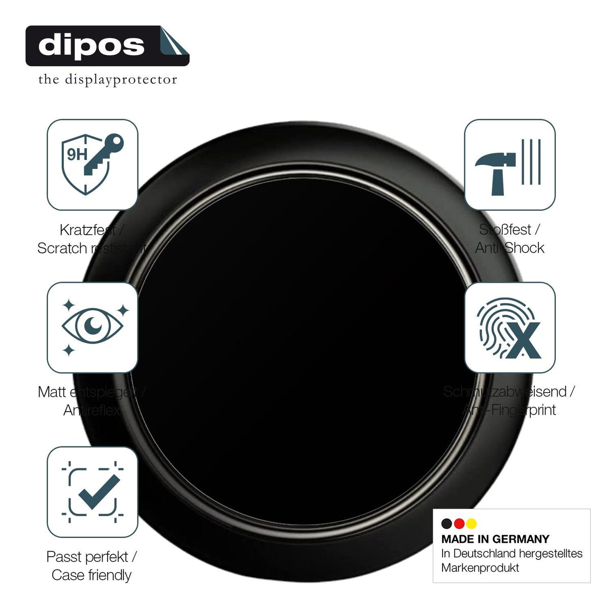 2x Screen Protector for OOONO CO-Driver NO1 matte Flexible Glass 9H dipos