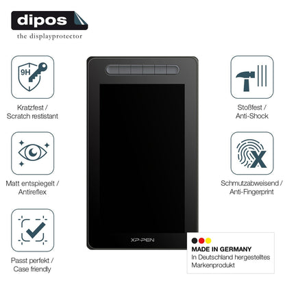 2x Screen Protector for XP-Pen Artist 10 2. Gen matte Flexible Glass 9H dipos