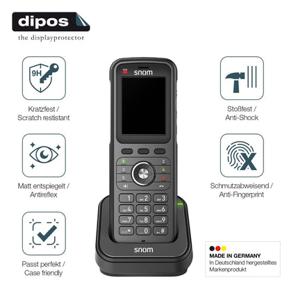 2x Screen Protector for Snom M56 Dect matte Flexible Glass 9H dipos