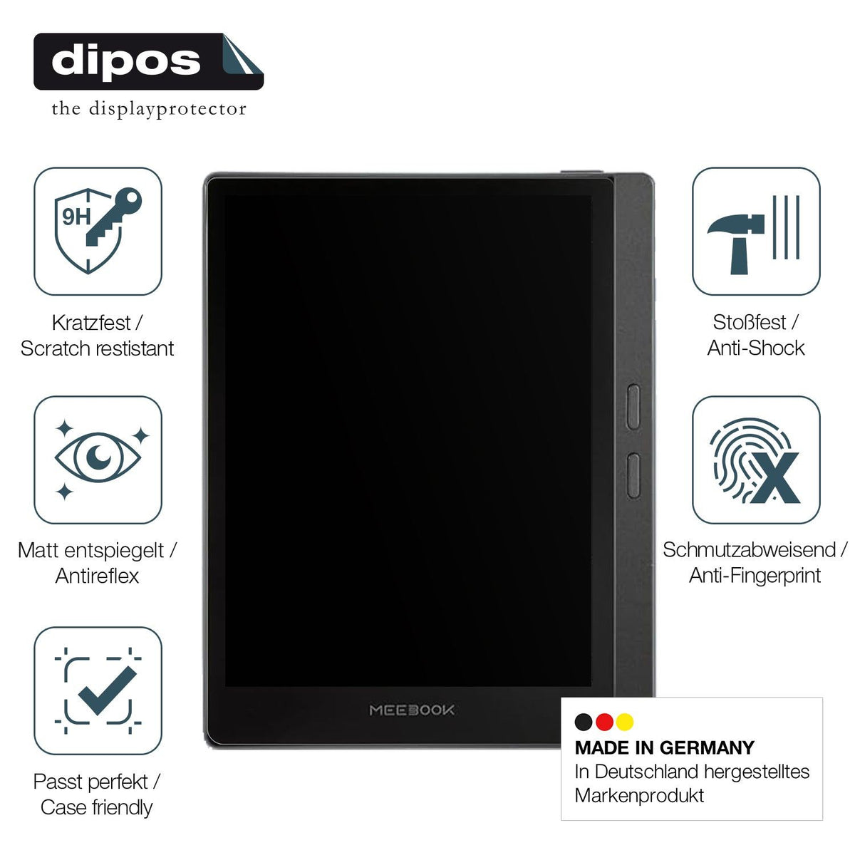 2x Screen Protector for Meebook M8 7.8 Zoll matte Flexible Glass 9H dipos