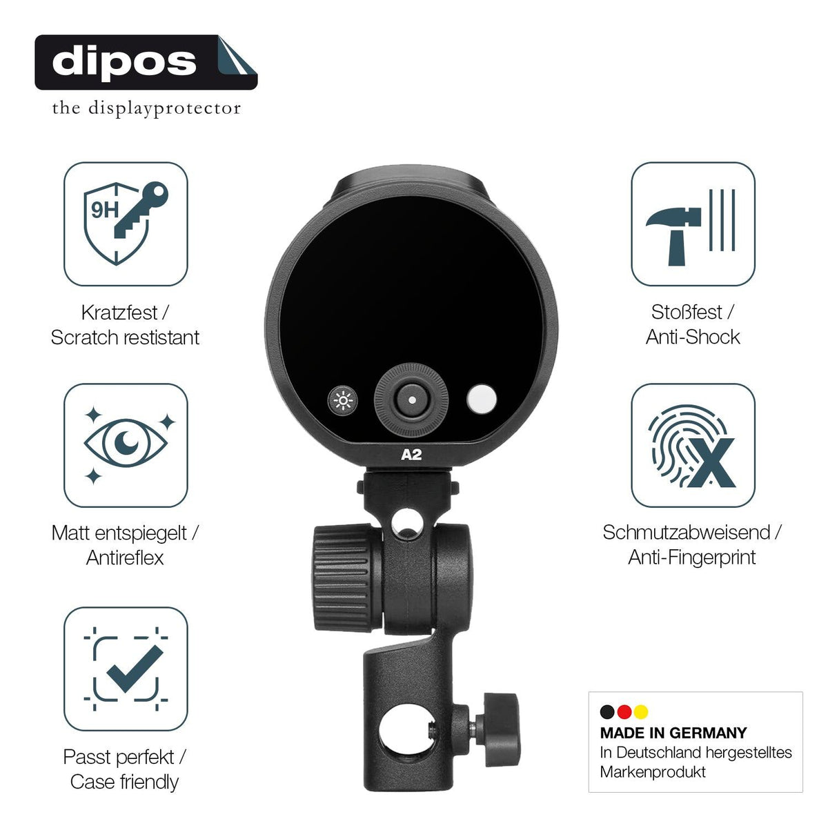 2x Screen Protector for Profoto A2 matte Flexible Glass 9H dipos