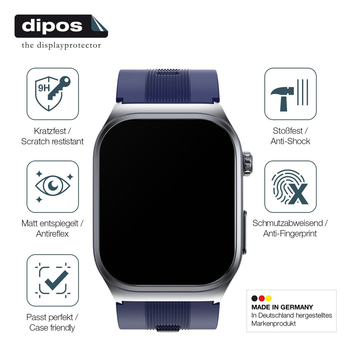 2x Screen Protector for Rogbid Rowatch D1 matte Flexible Glass 9H dipos