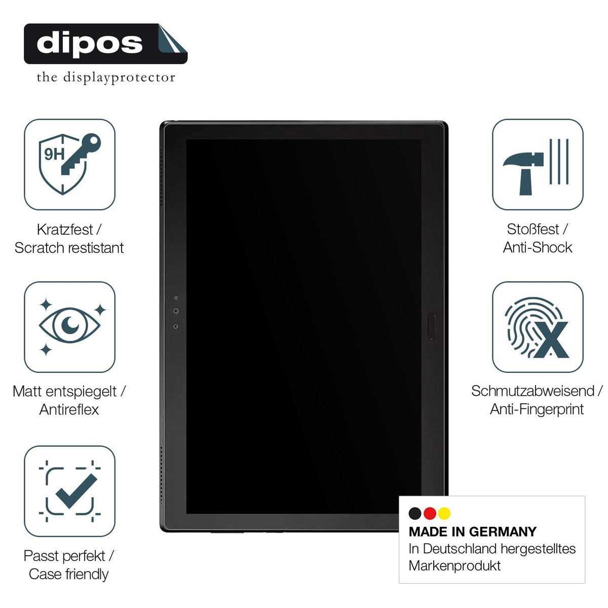 2x Screen Protector for Lenovo TB-X304X matte Flexible Glass 9H dipos