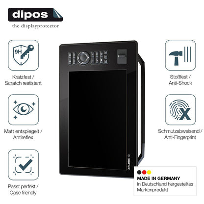 2x Screen Protector for Humminbird Xplore 10 matte Flexible Glass 9H dipos
