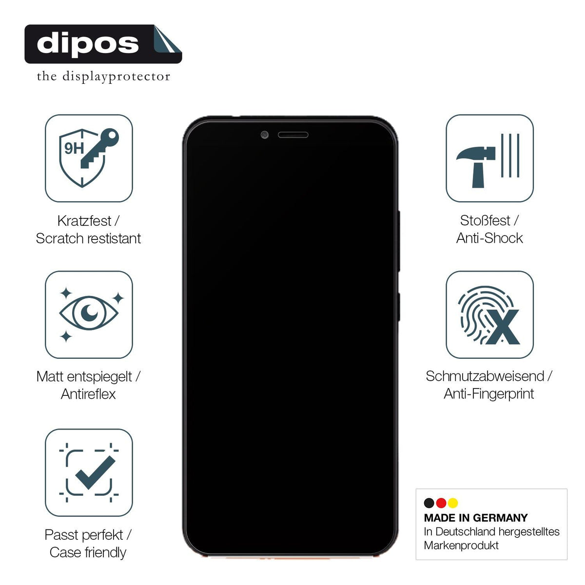 2x Screen Protector for Unonu W55G matte Flexible Glass 9H dipos