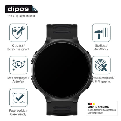 2x Screen Protector for Kiprun GPS 500 Coros matte Flexible Glass 9H dipos