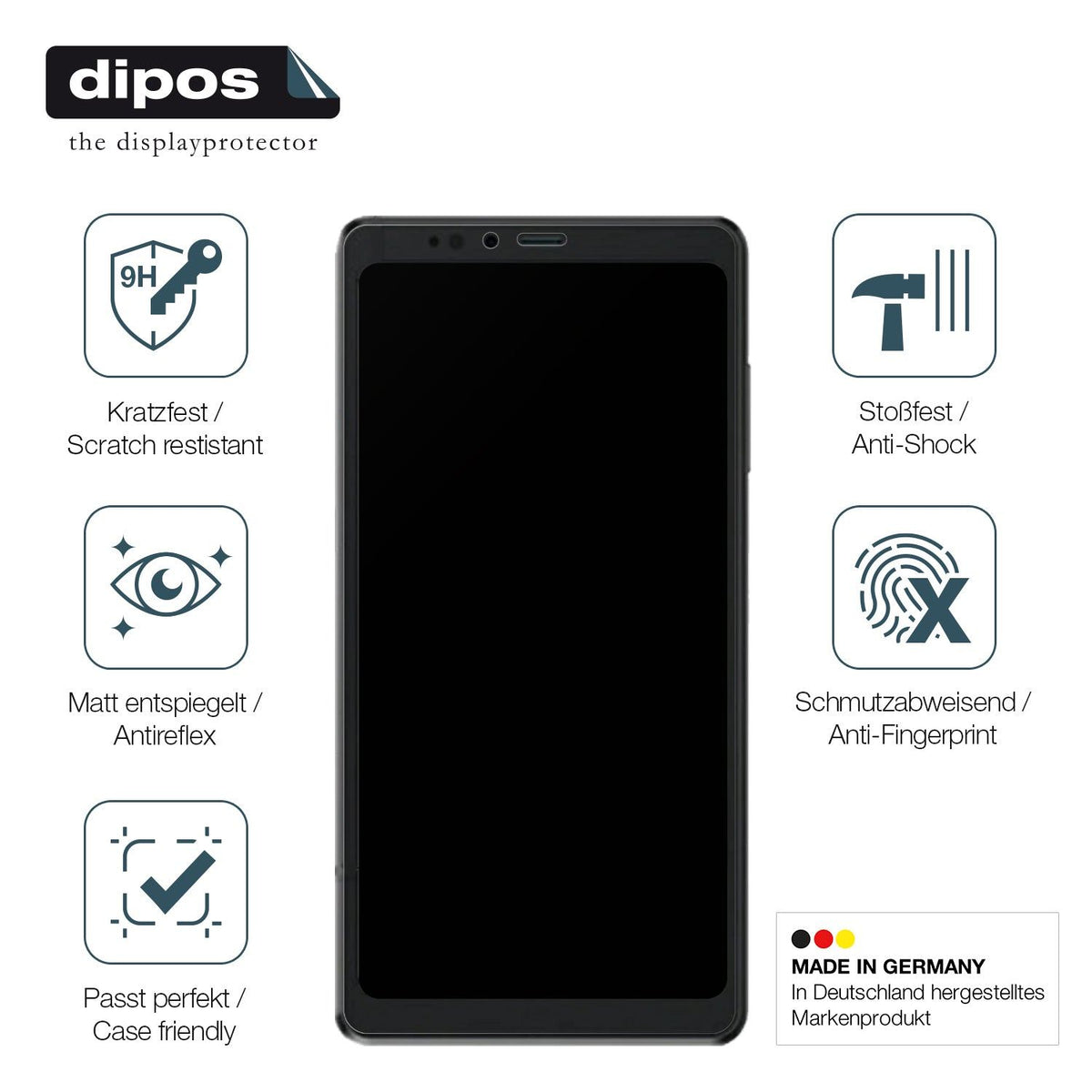 2x Screen Protector for Hisense A9 matte Flexible Glass 9H dipos