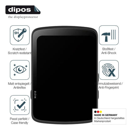 2x Screen Protector for Bryton Rider 17 matte Flexible Glass 9H dipos