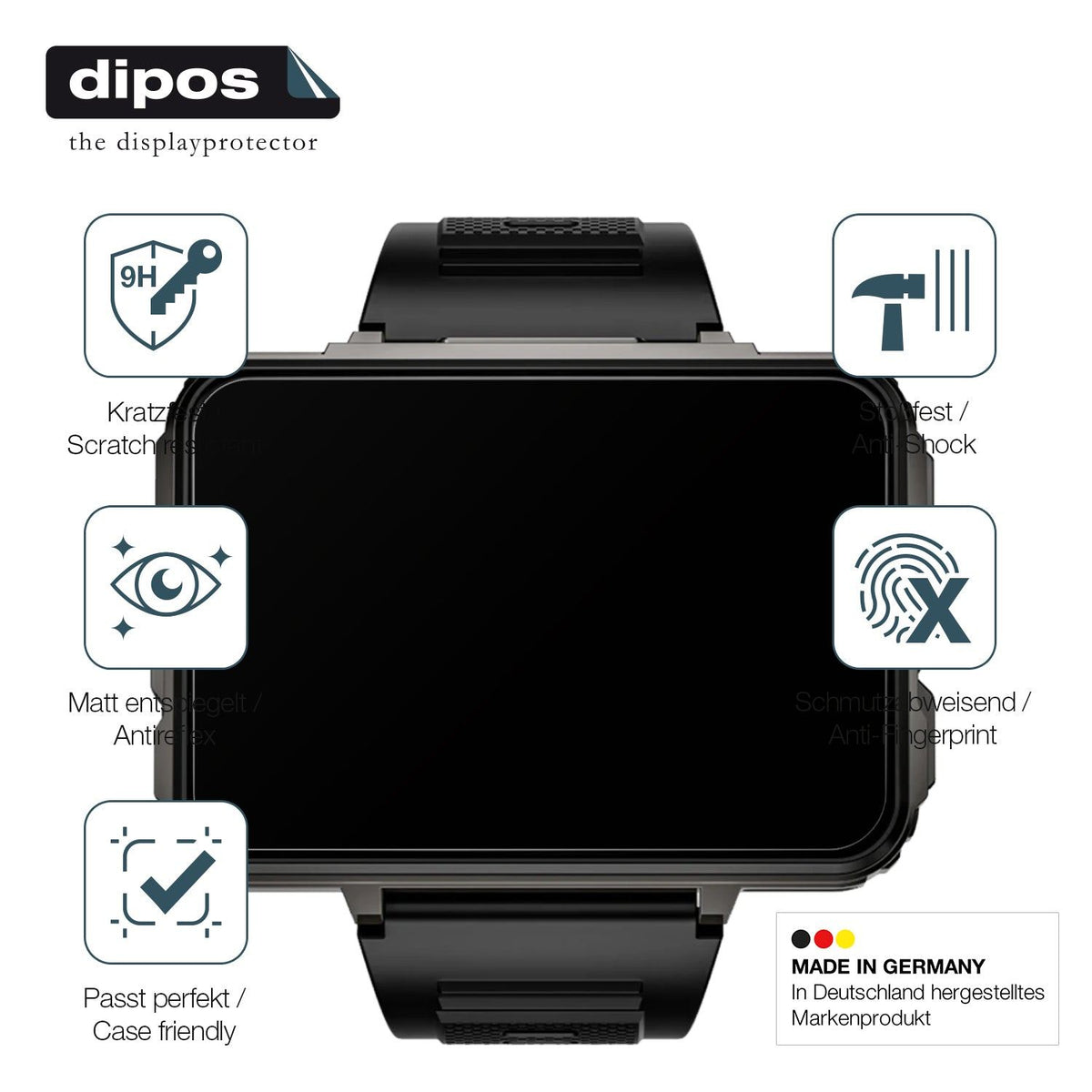 2x Screen Protector for Lokmat Appllp 5 Max matte Flexible Glass 9H dipos