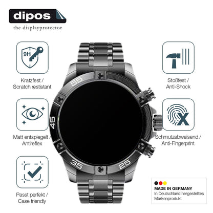 2x Screen Protector for OHUGNA Smartwatch 1.53 Zoll matte Flexible Glass 9H