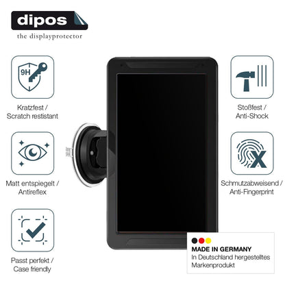 2x Screen Protector for Lamto 7 Zoll RC18 matte Flexible Glass 9H dipos
