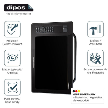 2x Screen Protector for Humminbird Xplore 12 matte Flexible Glass 9H dipos