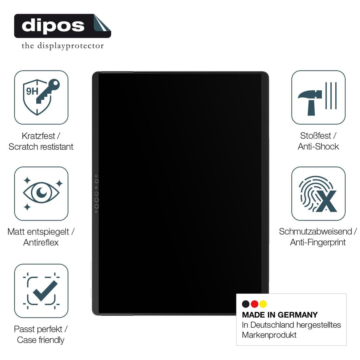 2x Screen Protector for Microsoft Surface Pro 12 matte Flexible Glass 9H dipos
