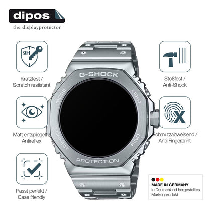 2x Screen Protector for Casio G-Shock GM-B2100D matte Flexible Glass 9H dipos