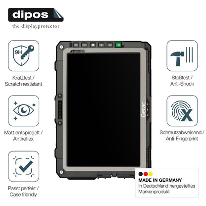 2x Screen Protector for Getac UX10 G3 matte Flexible Glass 9H dipos
