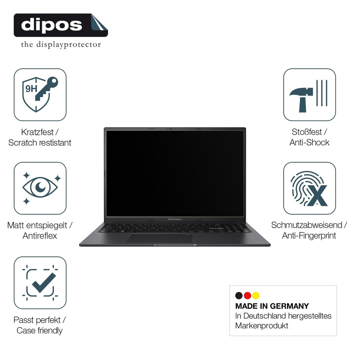 2x Screen Protector for Asus VivoBook 16X OLED M3604 matte Flexible Glass 9H