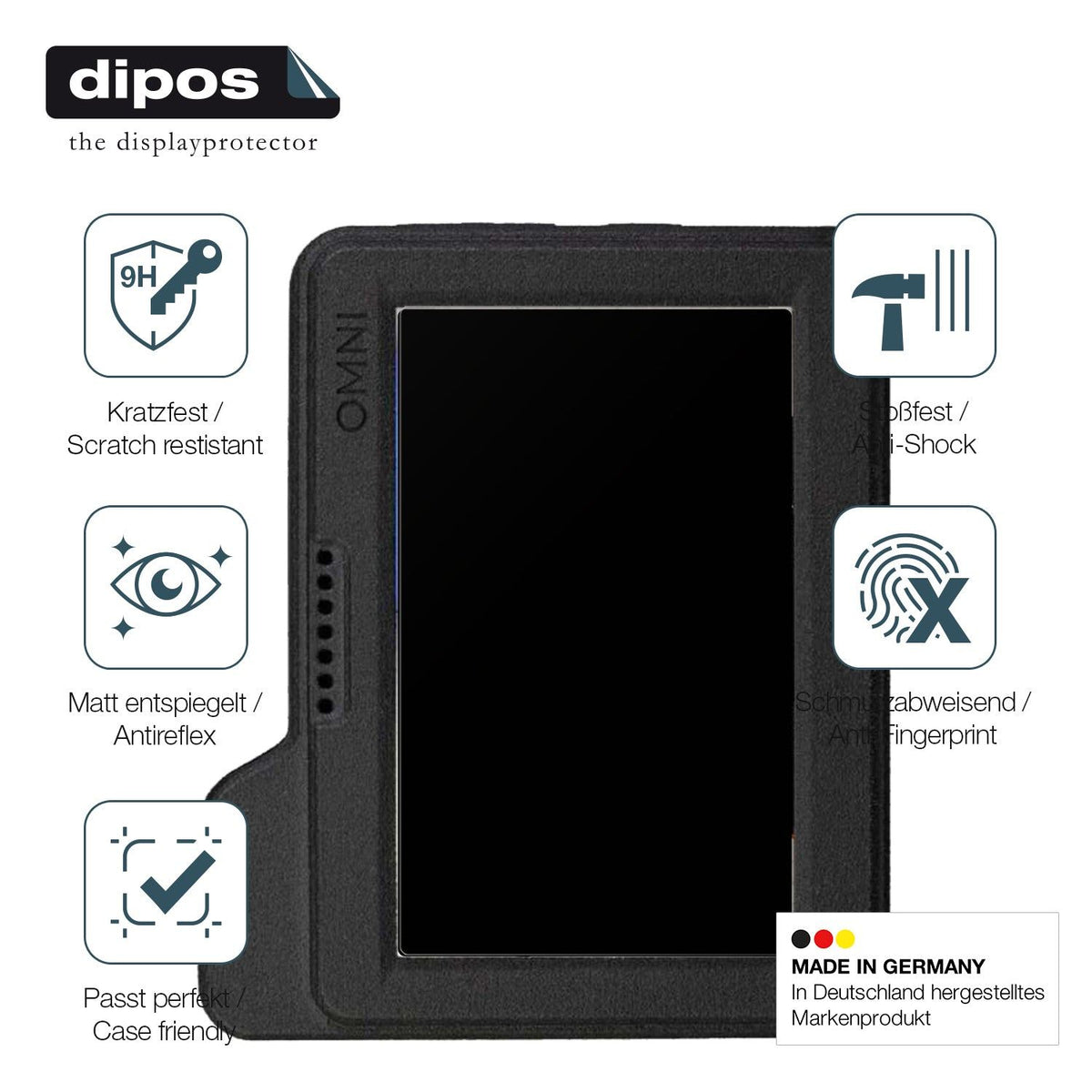 2x Screen Protector for Naviter Omni matte Flexible Glass 9H dipos
