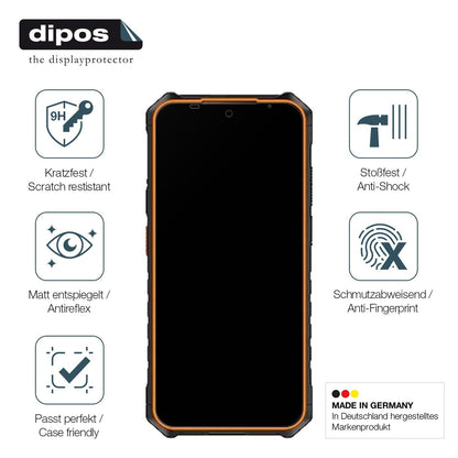 2x Screen Protector for Hammer Iron 6 matte Flexible Glass 9H dipos