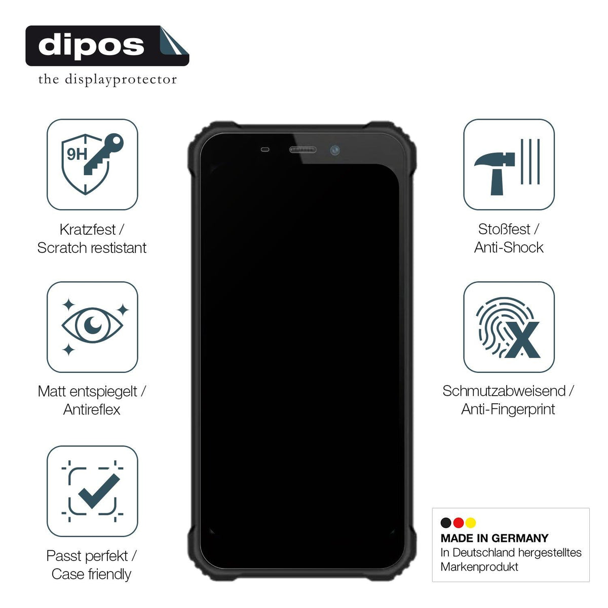 2x Screen Protector for Oukitel G5 matte Flexible Glass 9H dipos