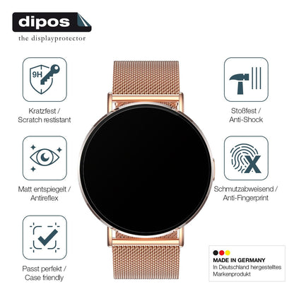 2x Screen Protector for Levowatch Eve 1.3 Zoll matte Flexible Glass 9H dipos