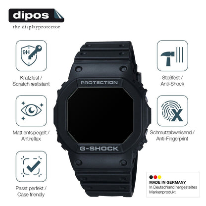 2x Screen Protector for Casio G-Shock DW-5000U matte Flexible Glass 9H dipos