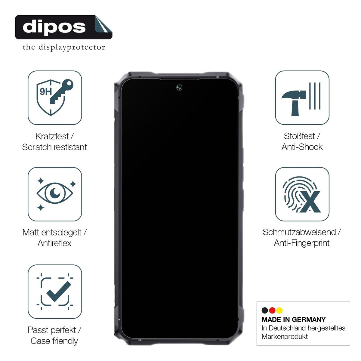 2x Screen Protector for Cubot King Kong 11 matte Flexible Glass 9H dipos