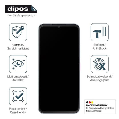 2x Screen Protector for Telekom T Phone 3 5G matte Flexible Glass 9H dipos