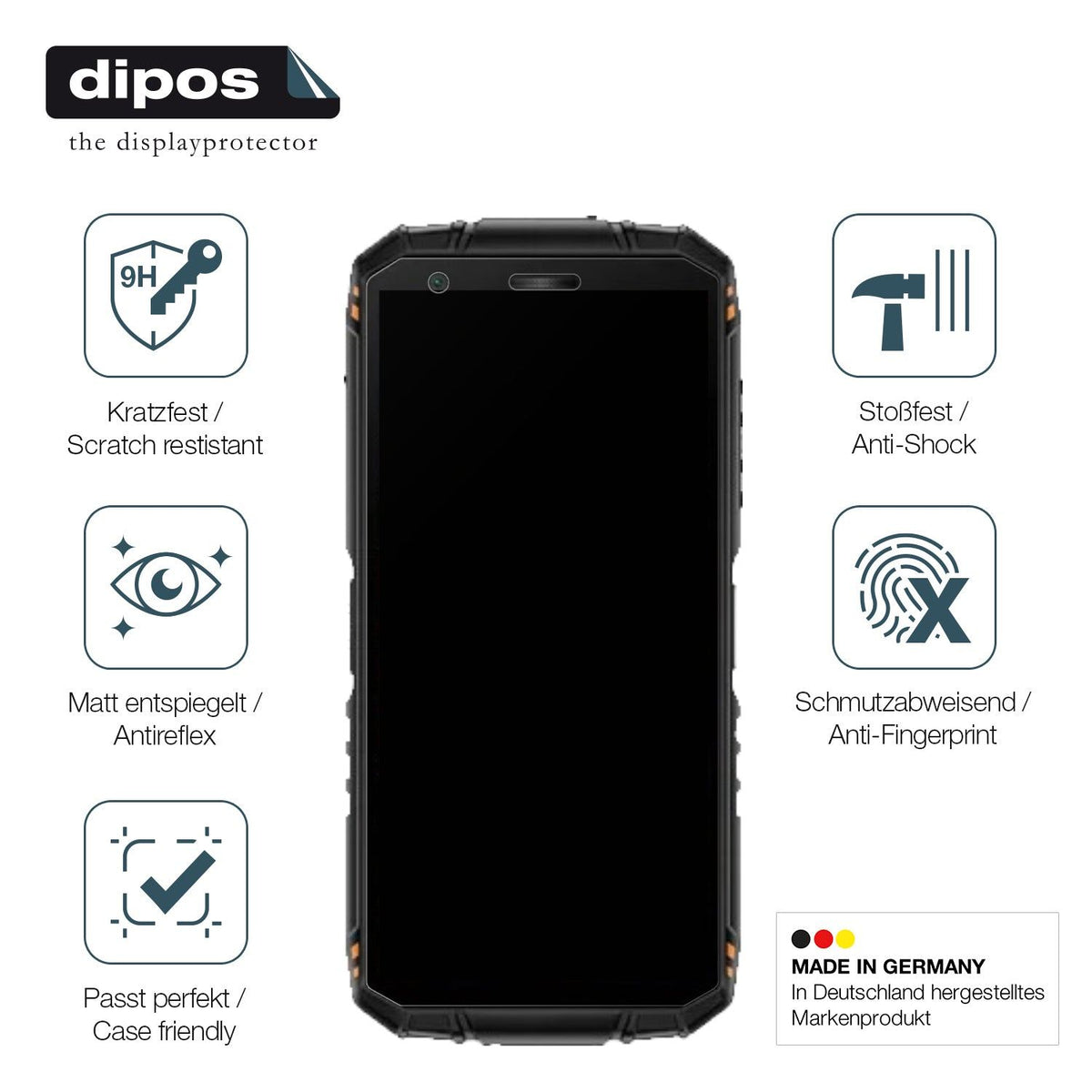 2x Screen Protector for Doogee Mini Outdoor 3 Ultra matte Flexible Glass 9H