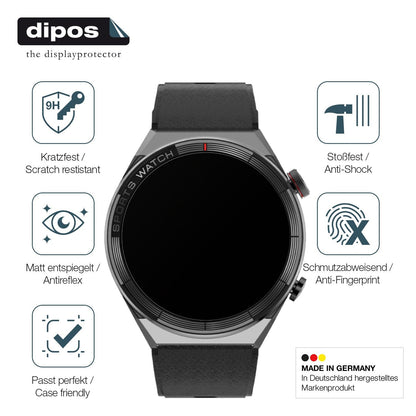 2x Screen Protector for Watchmark Maverick matte Flexible Glass 9H dipos