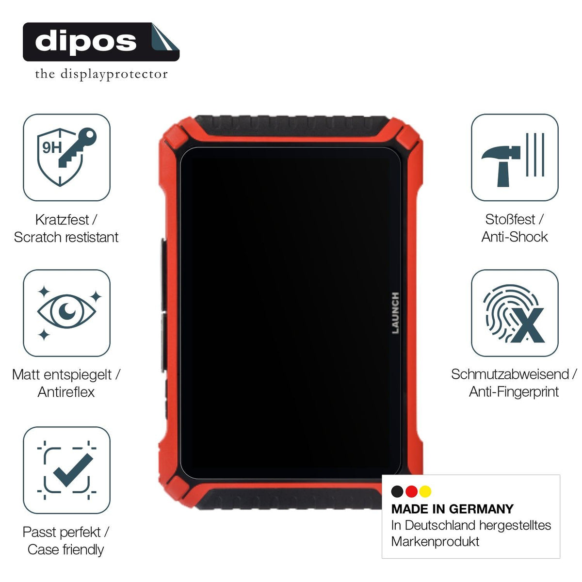 2x Screen Protector for Launch X-431 Pad IX matte Flexible Glass 9H dipos