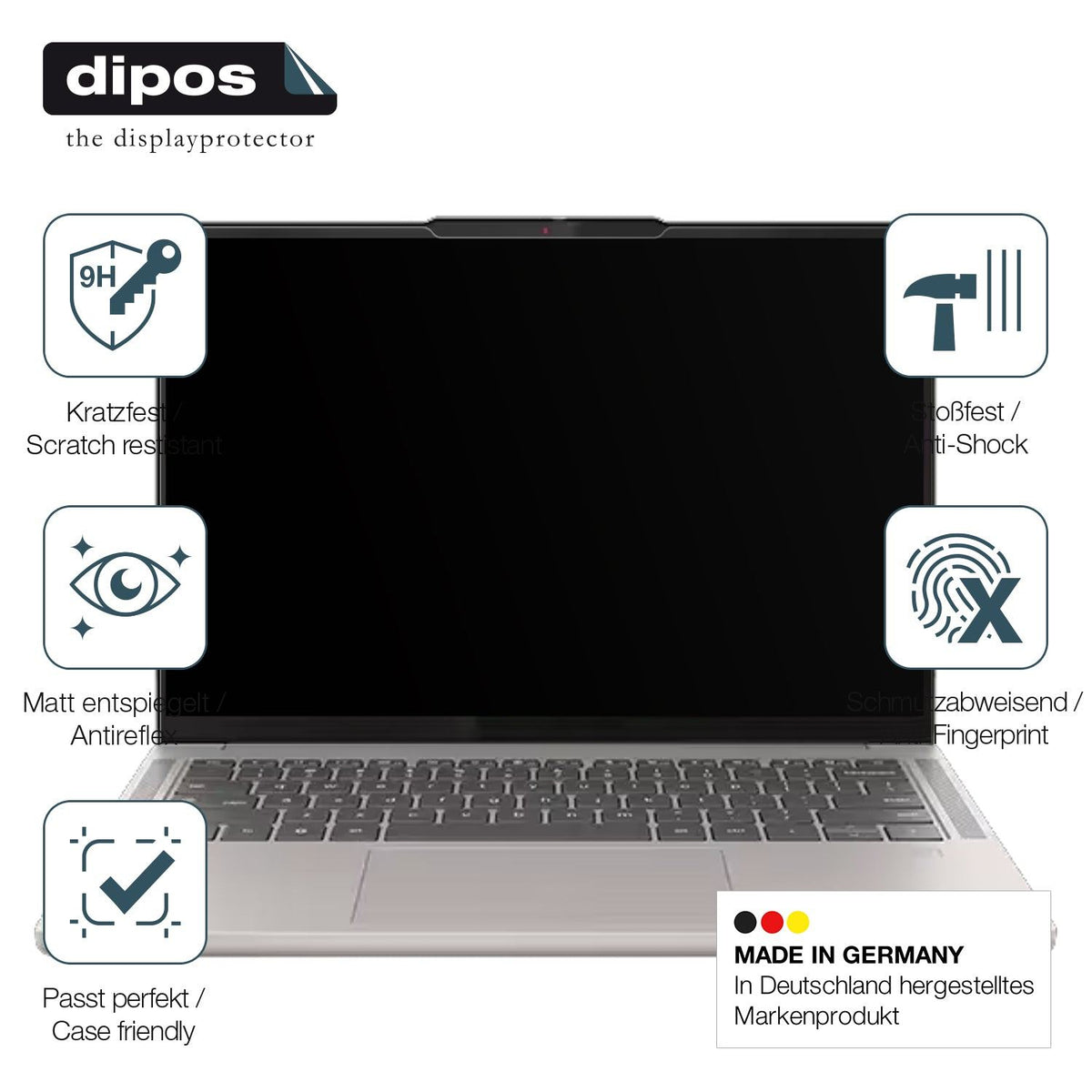 2x Screen Protector for Lenovo Chromebook Plus Gen 10 16 Zoll matte Flexible