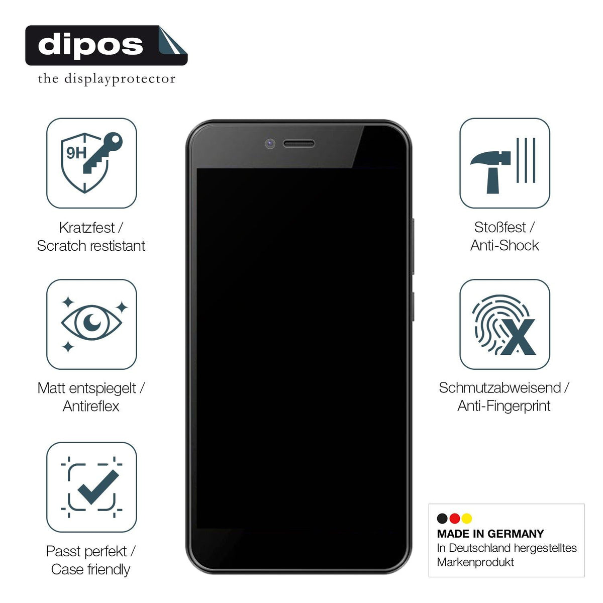 2x Screen Protector for HTC Wildfire E5 Life matte Flexible Glass 9H dipos