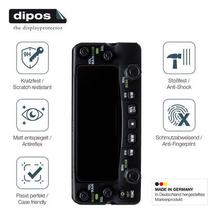 2x Screen Protector for Alinco DR-735-E matte Flexible Glass 9H dipos