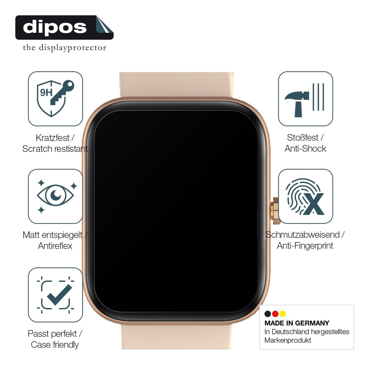 2x Screen Protector for Fireboltt Neptune matte Flexible Glass 9H dipos