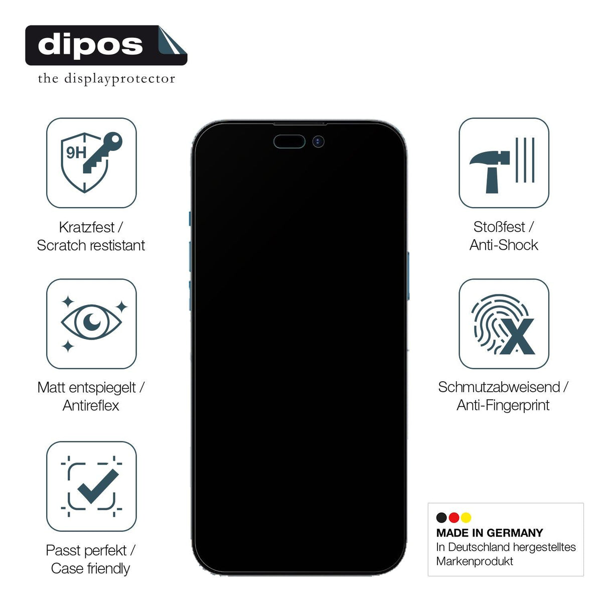 Screen Protector for Apple  iPhone 14 Pro Max matte Flexible Glass 9H dipos