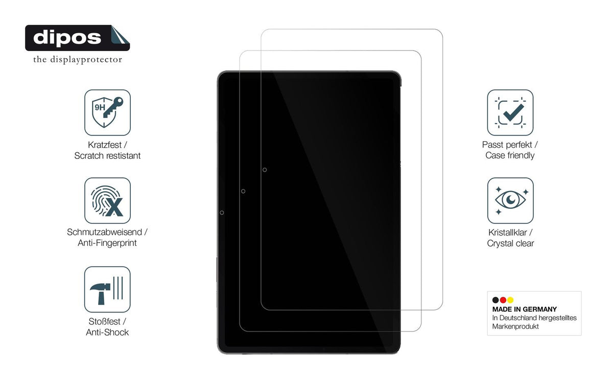 2x Screen Protector for Samsung Galaxy Tab S9FE+ Flexible Glass 9H dipos