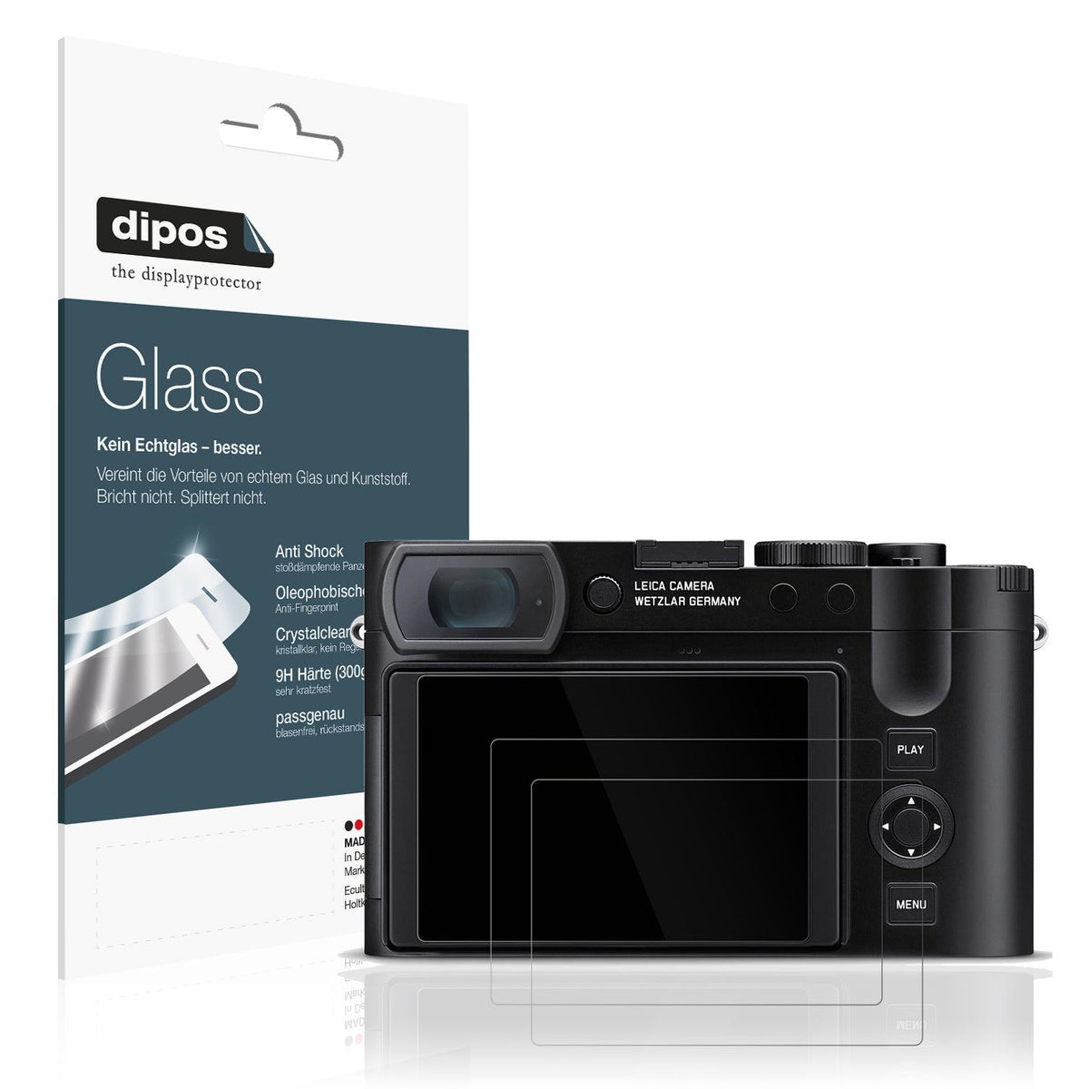 2x Screen Protector for Leica Q3 43 Flexible Glass 9H dipos