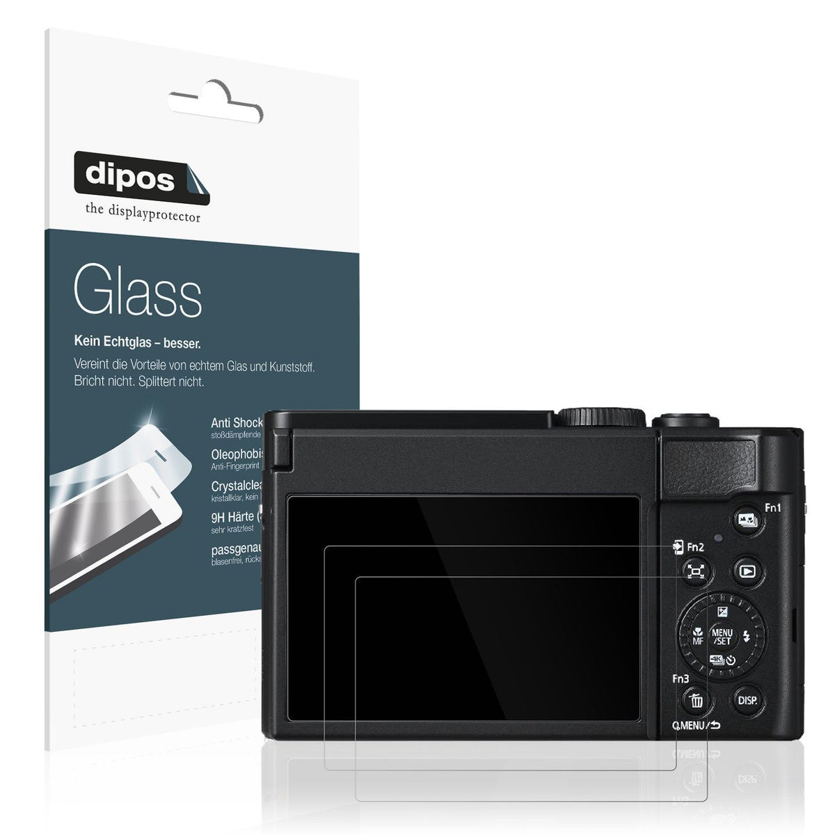 2x Screen Protector for Panasonic Lumix DC-TZ99E Flexible Glass 9H dipos